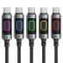 ACEFAST C21-04 Data & Charger Cable LED RGB 7 Gradient Light Indicator USB-A To Type-C Fast Charging Fantasy Color Series